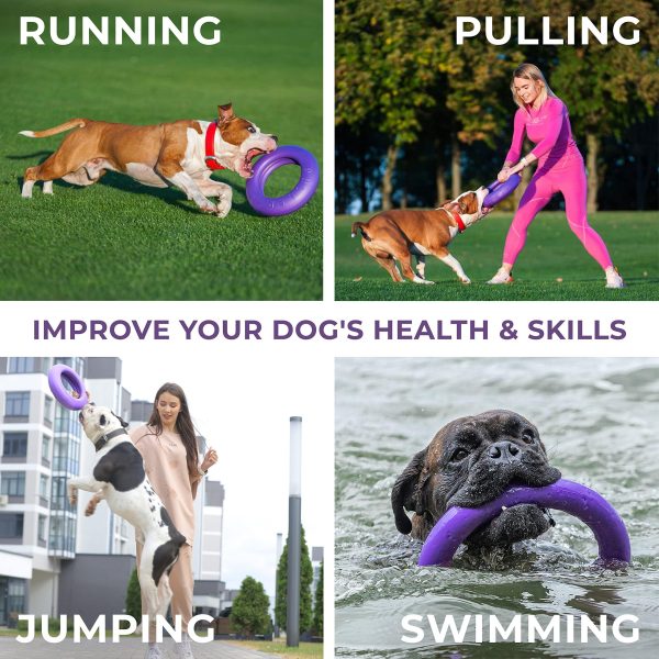 Puller Outdoor Dog Ring Toys   Dog Fetch Toy & Tug of War Dog Toy for Small Medium Large Dogs   Dog Ball & Soft Dog Frisbee Alt   Outside Dog Yard Toys   Big Dog Pull Toy   Best Dog Exercise Equipment - Image 4