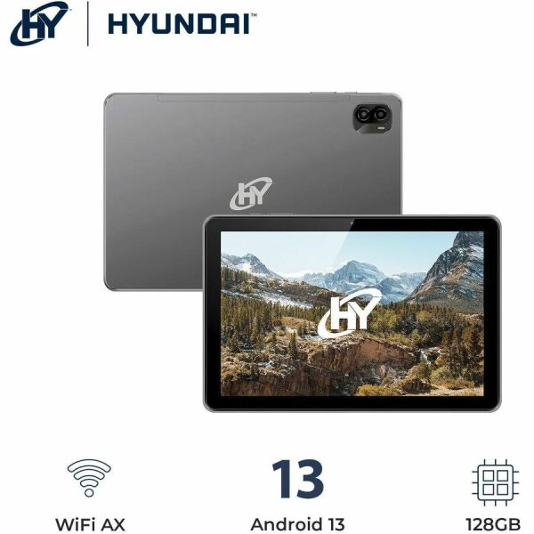 Hyundai HYTab Plus 10.1" Tablet, Octacore A523, 4GB RAM, 128GB Storage, 8MP/13MP Cameras, Android 13, HD IPS 1280x800, AX WiFi, 6000mAh, Stylus Pen, Earbuds & Screen Protector Included - Space Grey - Image 3