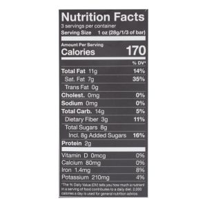 Endangered Species Natural Chocolate Bars - Dark Chocolate - 72 Percent Cocoa - Cacao Nibs - 3 oz Bars - Case of 12