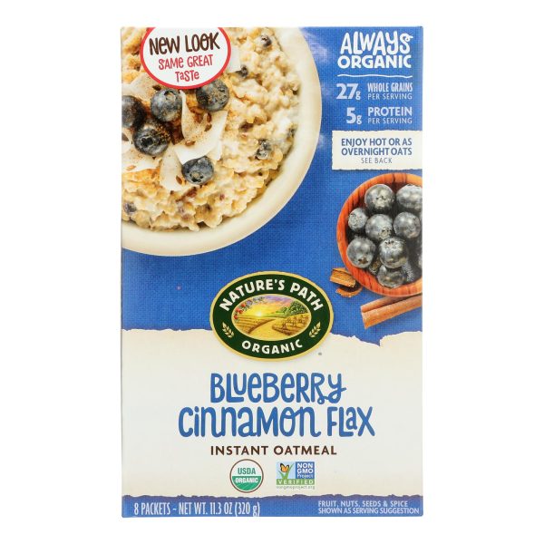 Nature's Path Organic Optimum Power Flax Cereal - Blueberry Cinnamon - Case of 6 - 11.2 oz. - Image 2