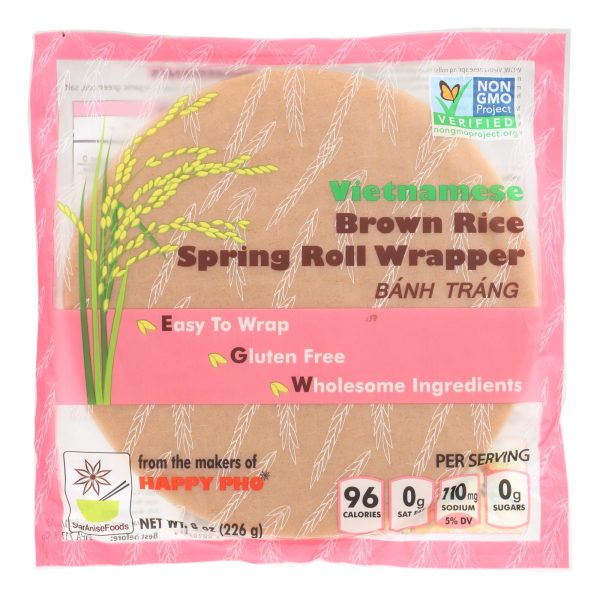Star Anise Foods Spring Roll Wrapper - Brown Rice - Vietnamese - 8 oz - case of 6 - Image 2