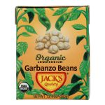 Jack's Quality Organic Garbanzo Beans - Low Sodium - Case of 8 - 13.4 oz
