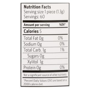XyliChew Chewing Gum - Sugar Free Peppermint - 60 Piece Jar - Case of 4