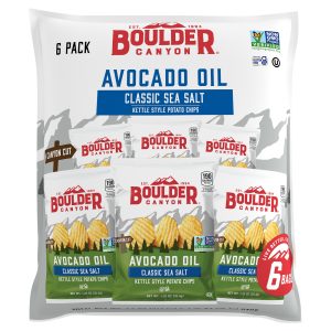 Boulder Canyon Natural Foods - Chips Classic Sea Salt Avacado Oil - Case of 8 - 6 - 1.25OZ