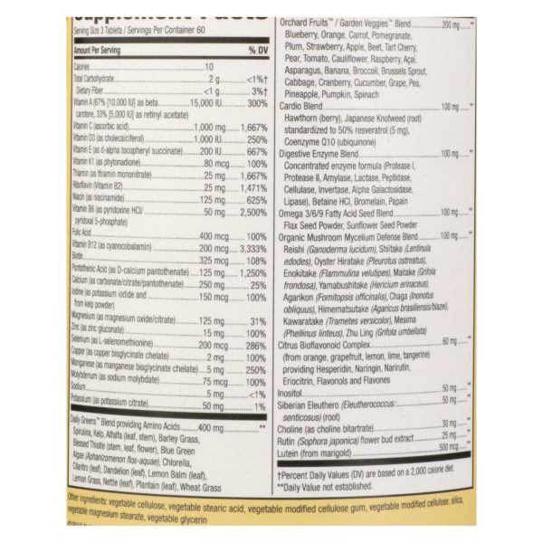 Nature's Way - Alive! Max3 Daily Multi-Vitamin - Max Potency - No Iron Added - 180 Tablets - Image 3