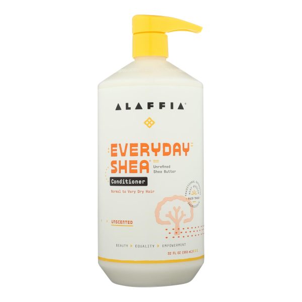 Alaffia Everyday Shea Moisturizing Unscented Conditioner  - 1 Each - 32 FZ - Image 2