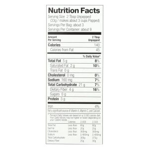 Black Jewell Microwave Popcorn - Natural - Case of 6 - 10.5 oz.