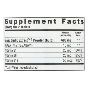 Kyolic - Aged Garlic Extract Stress and Fatigue Relief Formula 101 - 100 Tablets