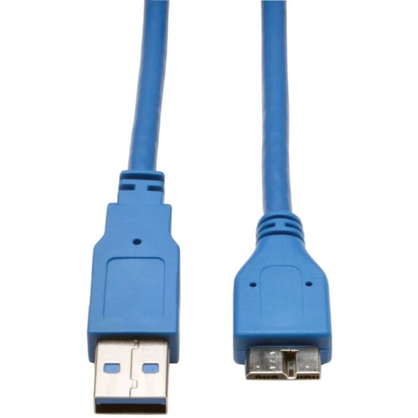Eaton Tripp Lite Series USB 3.0 SuperSpeed Device Cable (A to Micro-B M/M), Blue, 10 ft. (3.05 m) - Image 2