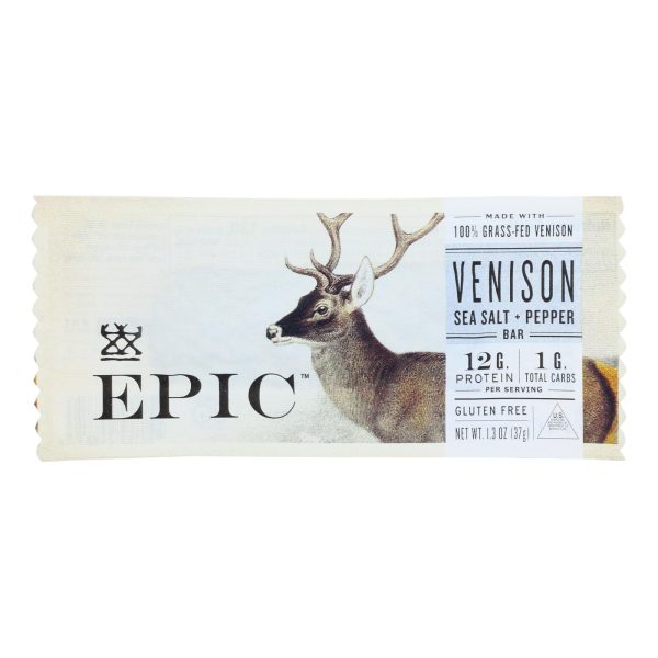 Epic - Bar Venison Sea Salt and Pepper - Case of 12-1.3 OZ - Image 2