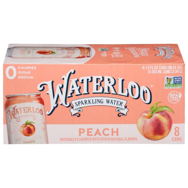 Waterloo - Sparkling Water Peach - Case of 3-8/12 FZ - Image 3