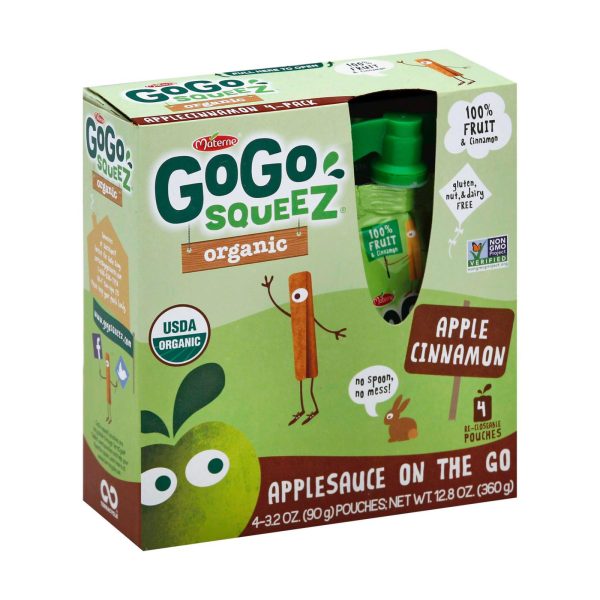 GoGo Squeeze Applesauce - Apple cinnamon - Case of 12 - 3.2 oz. - Image 2