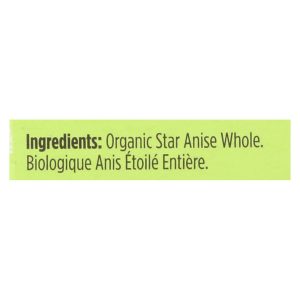 Spicely Organics - Organic Star Anise - Whole - Case of 6 - 0.1 oz.