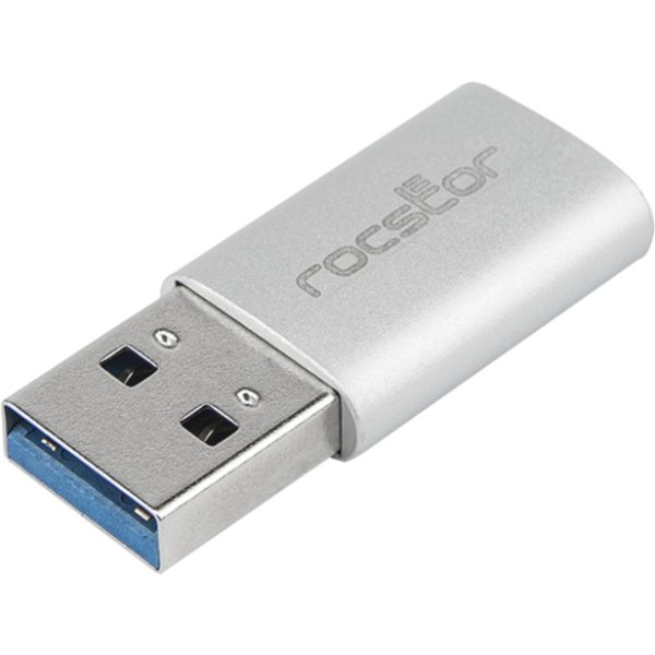 Rocstor Premium USB 3.0 to USB C Slim Aluminum Adapter - USB Type-C - 1 x Type 1 x USB 3.0 Type Male - 1 x Type C Female USB - Aluminum Case - USB 3.0 HI-SPEED USB TYPE A to USB-C M/F SLIM/COMPACT - Image 6