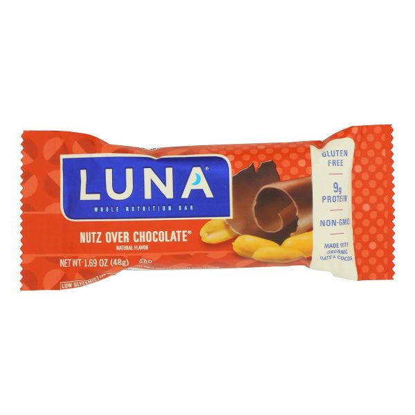 Clif Bar Luna Bar - Organic Nuts Over Chocolate - Case of 15 - 1.69 oz - Image 2