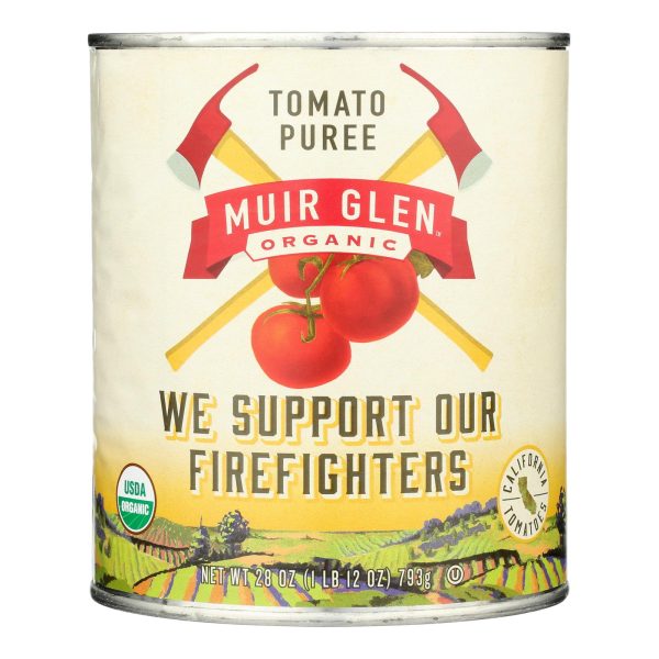 Muir Glen Muir Tomato Puree - Tomato - Case of 12 - 28 oz.