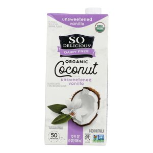So Delicious Coconut Milk Beverage - Unsweetened Vanilla - Case of 12 - 32 Fl oz.