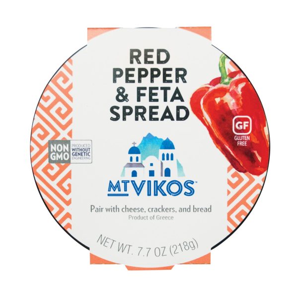 Mt Vikos Red Pepper and Feta Spread - Case of 6 - 7.7 OZ - Image 2