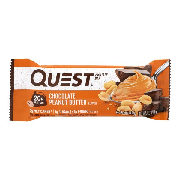 Quest Bar - Chocolate Peanut Butter - 2.12 oz - case of 12 - Image 3
