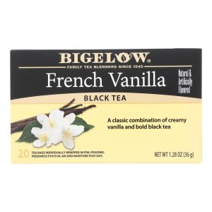 Bigelow Tea French Vanilla Black Tea - Case of 6 - 20 Bags