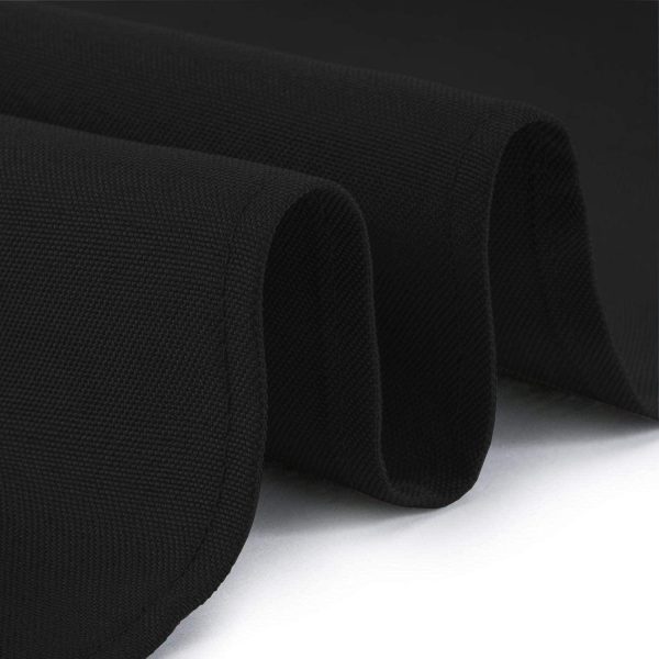 WEALUXE Black Tablecloth 90x132   Black Table Clothes for 6 Foot Rectangle Tables 200 GSM Stain and Wrinkle Resistant Washable Fabric [2 Pack] - Image 3