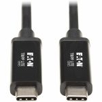 Eaton Tripp Lite Series Thunderbolt 3 Active Cable (M/M) - 40 Gbps, 5A 100W Power Delivery, 4K/60 Hz, 2M (6.56 ft.), Black