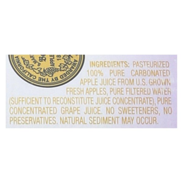 Martinelli's Sparkling Juice - Apple Grape - Case of 12 - 25.4 Fl oz.