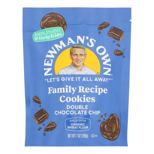 Newman's Own Organics Double Chocolate Chip Cookies - Organic - Case of 6 - 7 oz. - Image 2