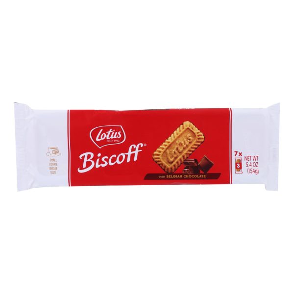 Biscoff Cookie Caramelized Biscuits With Belgian Chocolate  - Case of 12 - 5.4 OZ