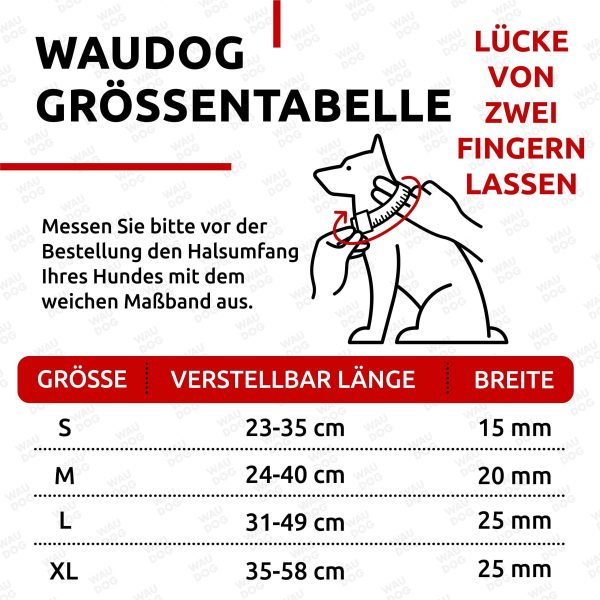 WAUDOG Waterproof Dog Collar   Adjustable Dog Collar for Large Dogs Small and Medium Dogs   Heavy Duty Dog Collars with Durable Metal Clasp and QR Dog Tag   Boy & Girl Dog Collars (Orange) - Image 3