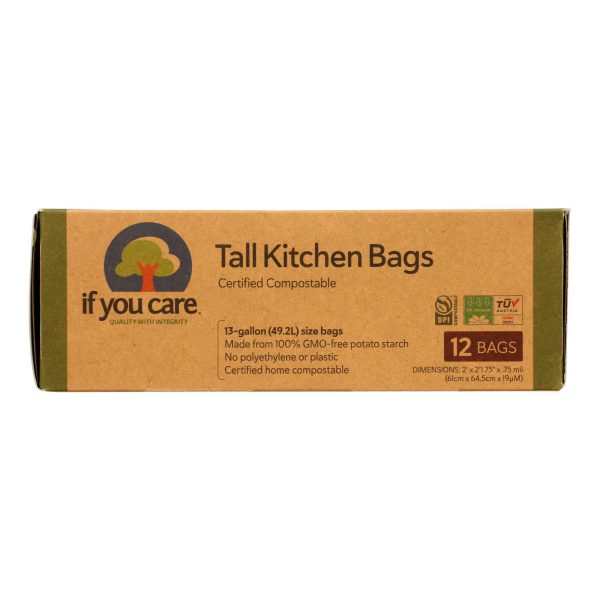 If You Care Trash Bags - Certified Compostable - Case of 12 - 12 Count