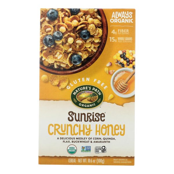 Nature's Path Organic Sunrise Cereal - Crunchy Honey - Case of 12 - 10.6 oz. - Image 2