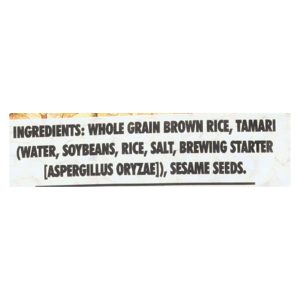 Edward and Sons Brown Rice Snaps - Tamari Sesame - Case of 12 - 3.5 oz.