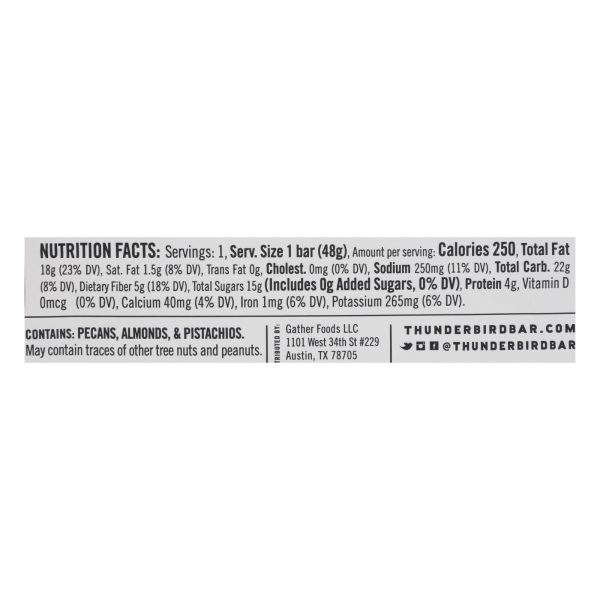 Thunderbird - Bar Pecans Goji Pistachio - Case of 12-1.7 OZ - Image 2