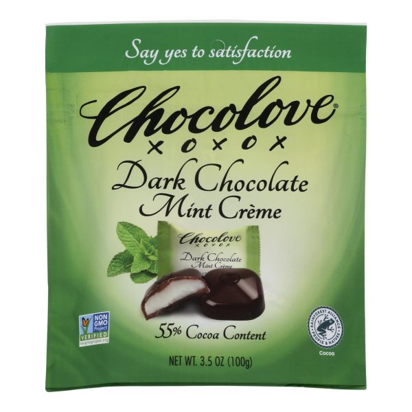 Chocolove - Bites Dark Chocolate Mint Creme - Case of 8-3.5 OZ - Image 2