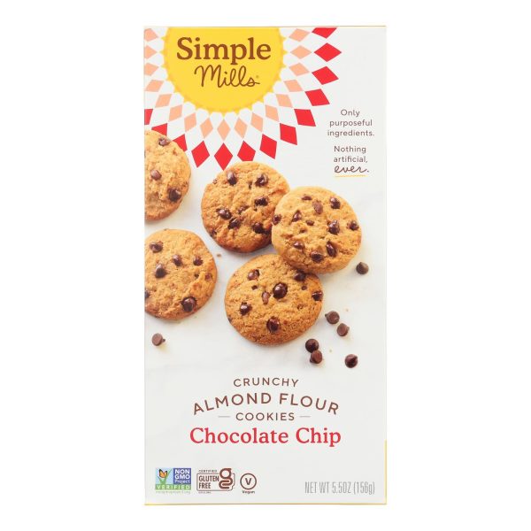 Simple Mills Cookies - Crunchy Chocolate Chip - Case of 6 - 5.5 oz - Image 3
