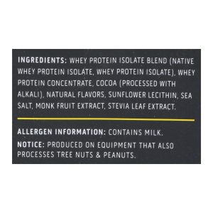Ascent Native Fuel Chocolate Whey Protein Powder Blend Chocolate - Case of 15 - 1.16 OZ
