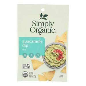 Simply Organic Guacamole Dip Mix - Case of 12 - 0.8 oz.