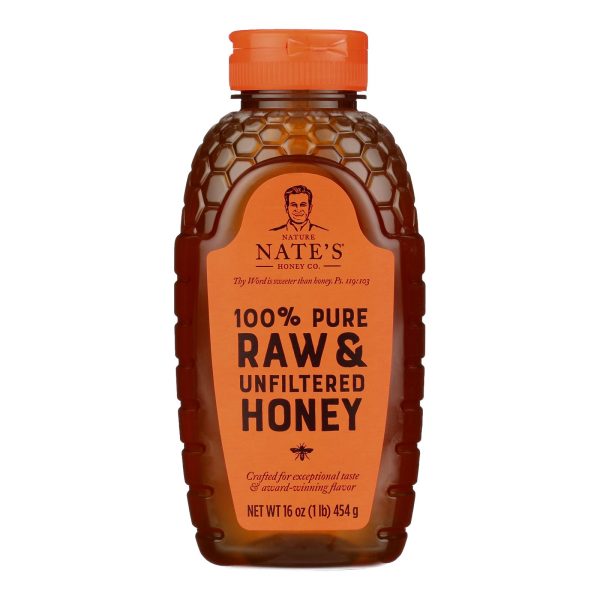 Nature Nate's Raw & Unfiltered Honey - Case of 6 - 16 OZ