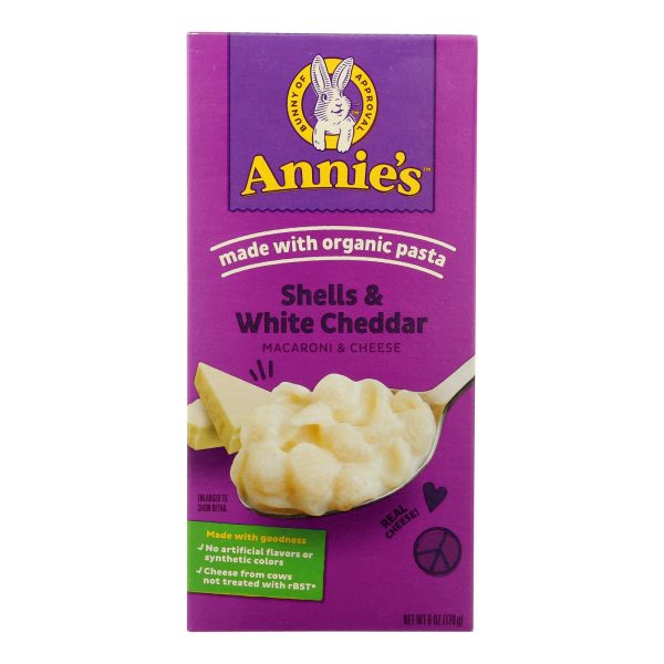 Annies Homegrown Macaroni and Cheese - Shells and White Cheddar - 6 oz - case of 12 - Image 2
