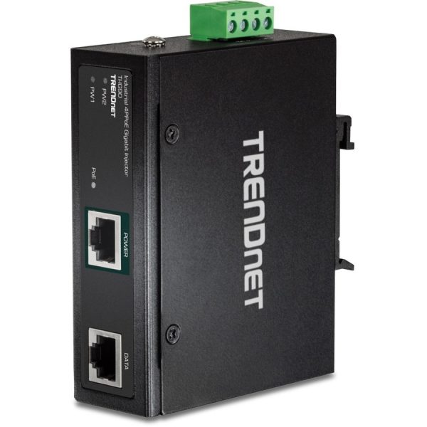TRENDnet Hardened Industrial 90W Gigabit 4Ppoe Injector,4-Pair Power Over Ethernet, Poe(15.4W), Poe+(30W), 4Ppoe(90W)Power, IP30, DIN-Rail/Wall Mount Included, 4-Pair Poe Up to 100M (328 ft.),TI-IG90 - Image 6