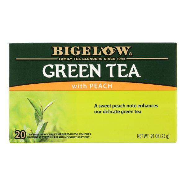 Bigelow Tea Green Tea - with Peach - Case of 6 - 20 BAG - Image 2