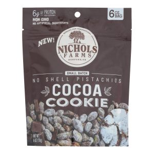 Nichols Farms - Pistachio Nut Shell Cocoa Cookie - Case of 15-6 Ounces