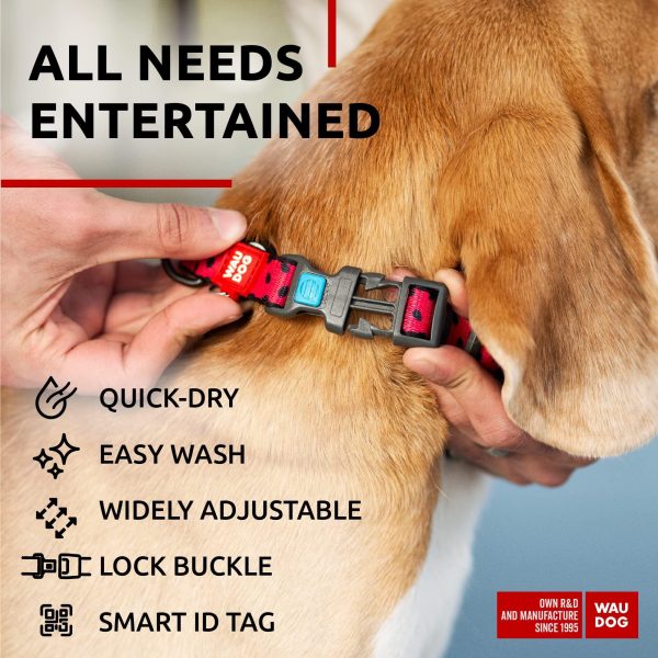 Nylon Dog Collar   Adjustable Dog Collar for Large Dogs Small & Medium Dogs   Breakaway Puppy Collars for Large Breed Dogs   Boy & Girl Dog Collars with Durable Plastic Buckle and QR Dog Tag - Image 5