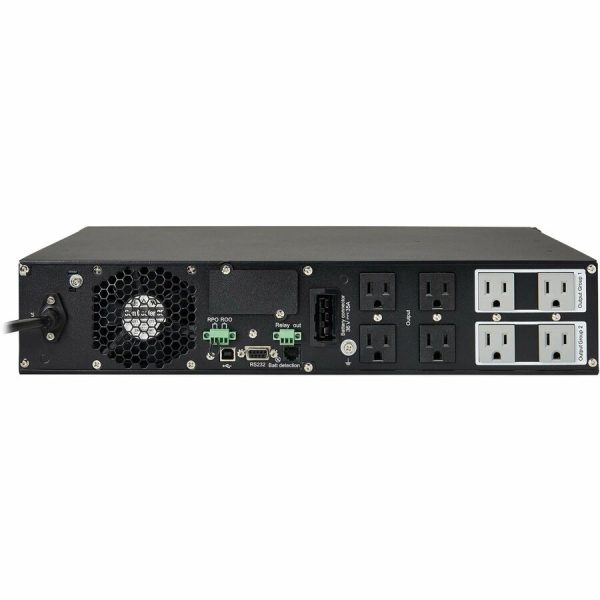 Eaton Tripp Lite Series SmartOnline 750VA 675W 120V Double-Conversion Sine Wave UPS - 8 Outlets, Extended Run, Network Card Option, LCD, USB, DB9, 2U Rack/Tower - Image 7