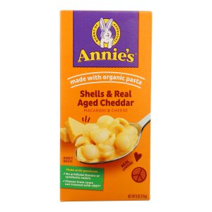 Annies Homegrown Macaroni and Cheese - Organic - Shells and Real Aged Cheddar - 6 oz - case of 12