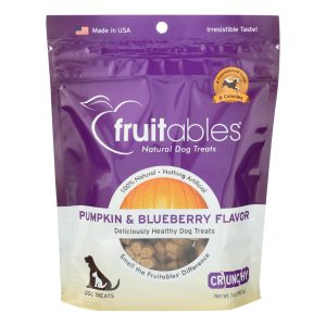 Fruitables Skinny Minis Dog Treats - Crunchy Pumpkin & Berry Flavor - Case of 8 - 7 oz