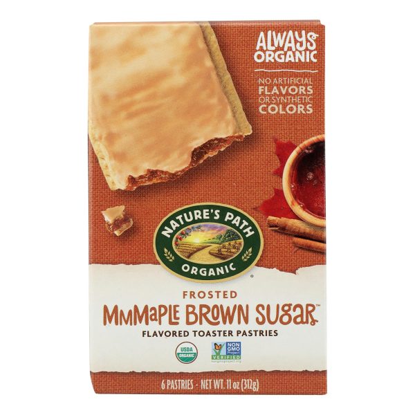 Nature's Path Organic Frosted Toaster Pastries - Mmmaple Brown Sugar - Case of 12 - 11 oz.