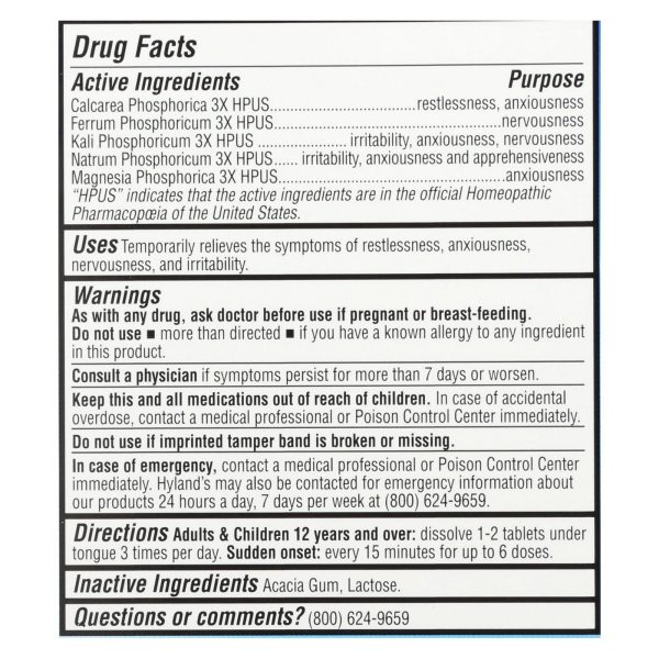 Hylands Homeopathic - Calm Tablets - 1 Each - 50 TAB - Image 3
