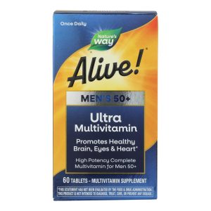 Nature's Way - Alive! Once Daily Men's Multi-Vitamin - 50 plus - 60 Tablets